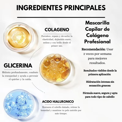 Mascarilla capilar de colágeno